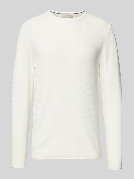 ONLY & SONS Regular Fit Strickpullover aus reiner Baumwolle Modell 'ERIC' Offwhite 2
