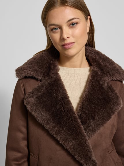 Liu Jo White Jacke mit Reverskragen und Ärmelriegeln Schoko 3