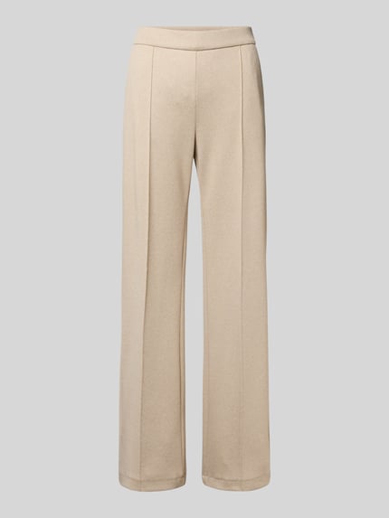 MAC Wide Leg Hose mit elastischem Bund Modell 'Chiara' Beige Melange 2