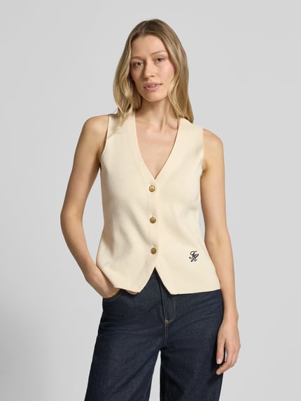 Tommy Hilfiger slim fit bodywarmer van puur katoen Wit - 4