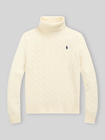 Polo Ralph Lauren Regular Fit Rollkragenpullover aus Woll-Kaschmir-Mix Ecru 2
