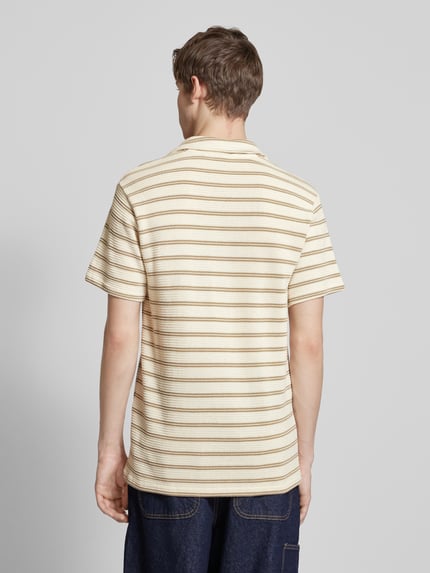 ONLY & SONS Regular Fit Poloshirt mit Strukturmuster Modell 'IAN' Beige 5