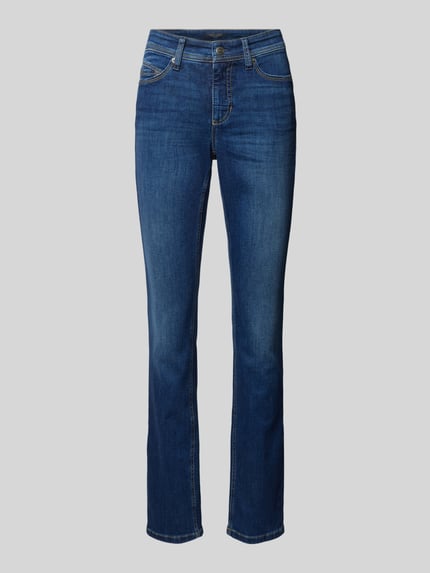 CAMBIO Straight fit jeans in used-look, model 'Parla' Blauw - 2