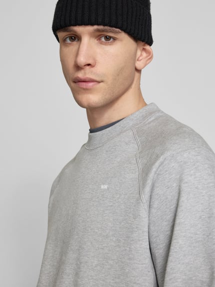 Wood Wood Oversized Sweatshirt mit Stehkragen Hellgrau 3