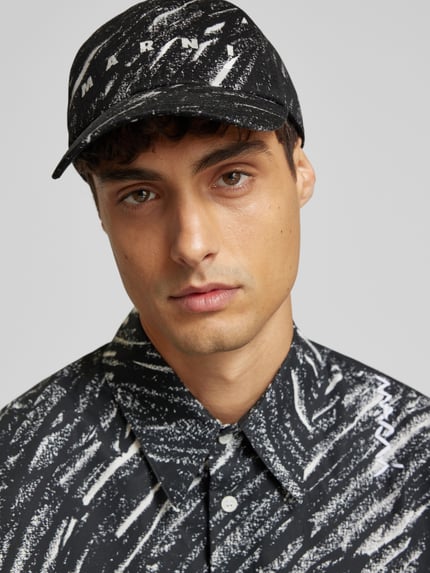 Marni Baseballpet met labelprint Zwart - 1