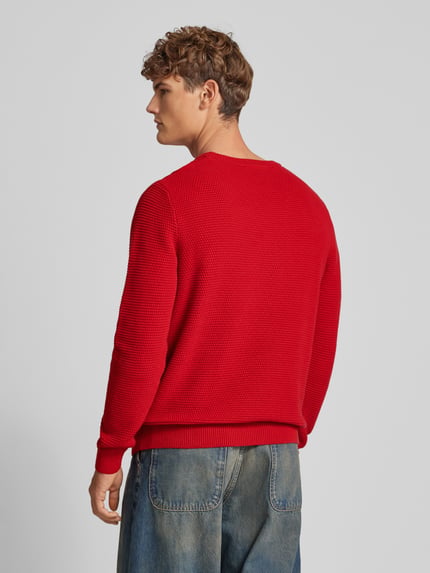 REVIEW Regular Fit Strickpullover aus reiner Baumwolle Rot 5