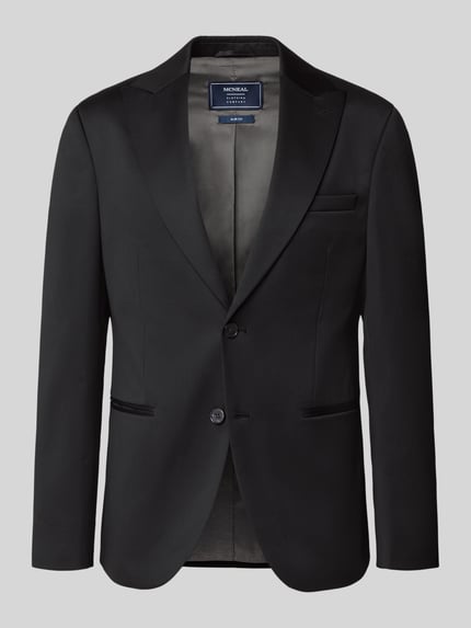 MCNEAL Regular Fit Sakko aus Satin Black 2