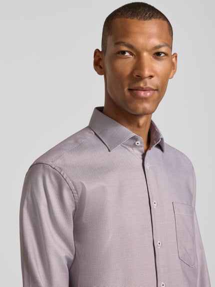 Seidensticker Regular Fit Businesshemd aus reiner Baumwolle Modell 'New Kent Patch' Mittelbraun 3