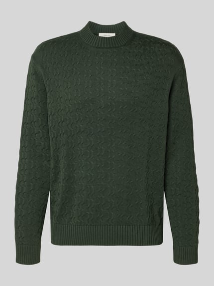 Selected Regular Fit Strickpullover aus reiner Baumwolle Modell 'PHILIP' Dunkelgruen 2