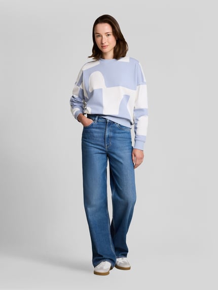 Tom Tailor Denim Regular Fit Sweatshirt aus reiner Baumwolle Hellblau 1