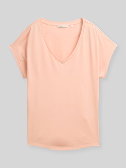 Tom Tailor Denim T-shirt o kroju relaxed fit Pomarańczowy 2