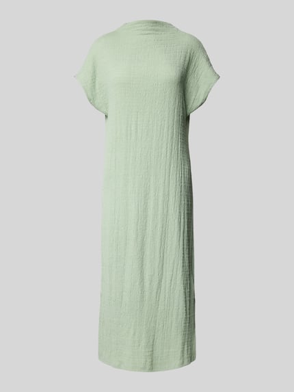 Tom Tailor Denim Fließendes Midi-Kleid mit Stehkragen Schilf 2