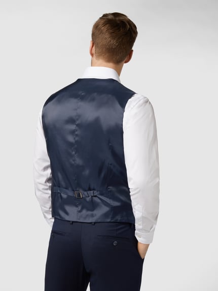 MCNEAL Slim Fit Weste mit Webmuster Marine 5