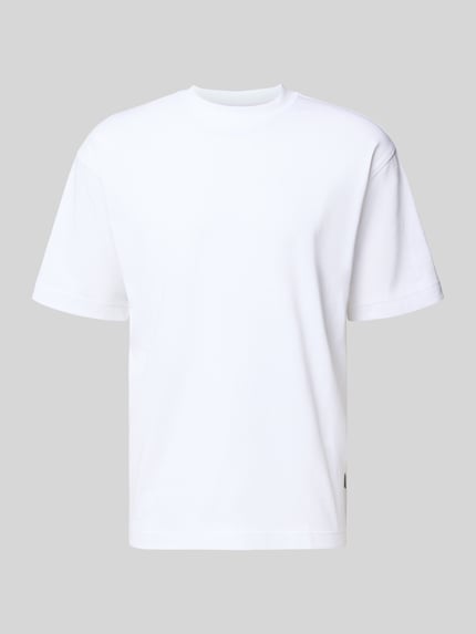 BOSS Orange Regular fit T-shirt van katoenmix, model 'TEETIM' Wit - 2
