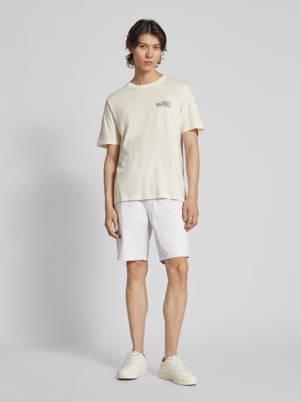 ONLY & SONS Regular Fit Shorts aus Baumwoll-Leinen-Mix Modell 'LINUS' Altrosa 1