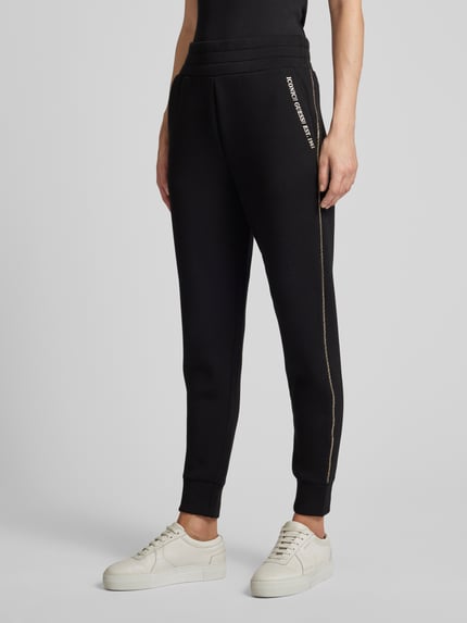 GUESS Regular Fit Sweatpants mit Galonstreifen Modell 'SIMONNE' Black 4
