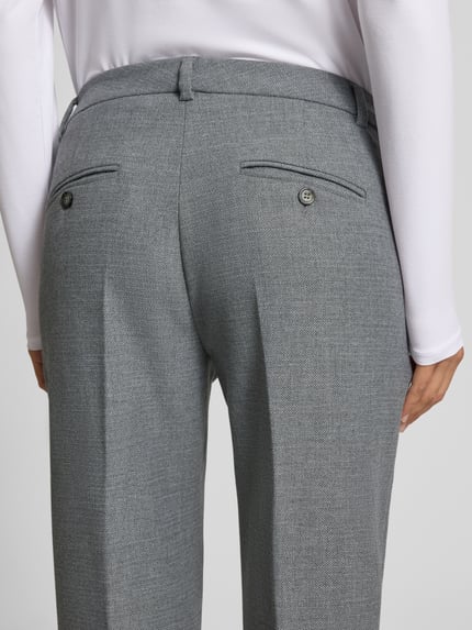 SEDUCTIVE Regular Fit Stoffhose in verkürzter Passform Modell 'MARY' Hellgrau 3