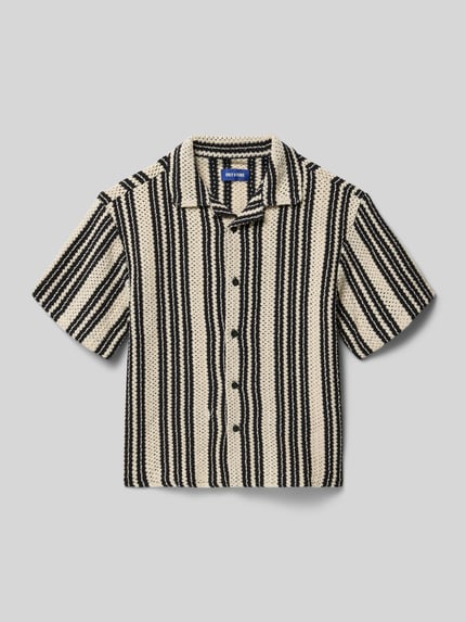 ONLY & SONS Regular Fit Freizeithemd aus Baumwoll-Mix mit Viskose-Anteil Modell 'DANI CROCHET' Ecru 1