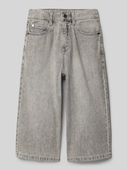 s.Oliver RED LABEL Wide Leg skater jeansshort in puur katoen Zwart - 1