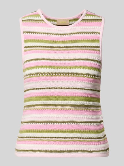 Produktfoto, tricottop van puur katoen met ronde hals, regular fit, model 'RORY' van JJXX, ruglengte maat S 54 cm, dames