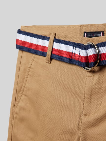 Tommy Hilfiger Kids Bermudas mit Stoffgürtel Camel 2