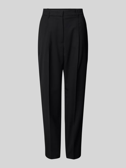 Marc Cain Feminine Fit Anzughose mit Bügelfalten Black 2