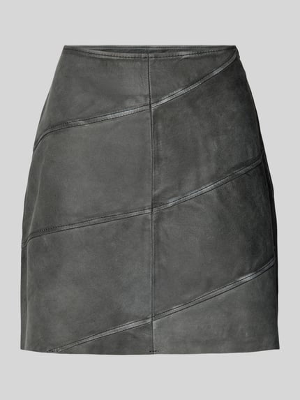 YAS Minirok met knoop- en ritssluiting model 'MAYA' Antraciet - 2