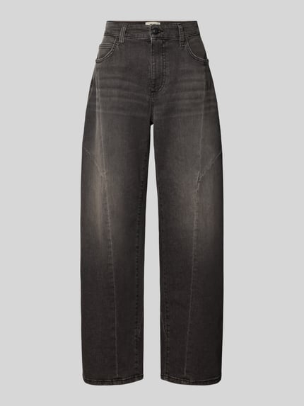Spodnie o kroju barrel fit z mieszanki bawełny model 'Dakota Barrel Seam' Shop The Look MANNEQUINE