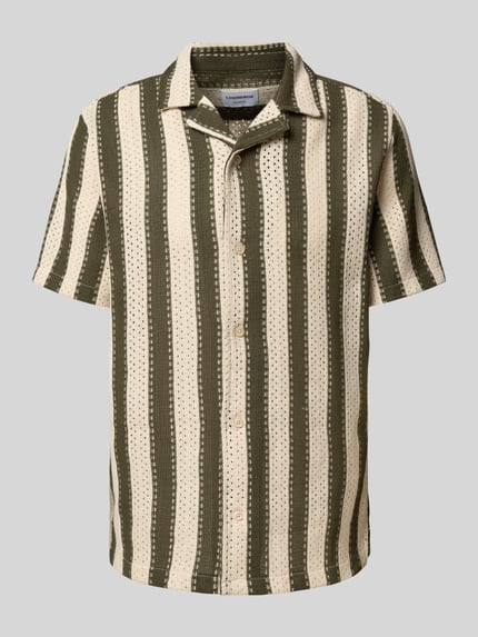 Lindbergh Freizeithemd mit Knopfleiste Khaki 2