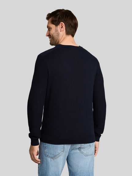 Tom Tailor Regular Fit Pullover mit Crew Neck Kragen Marine 5