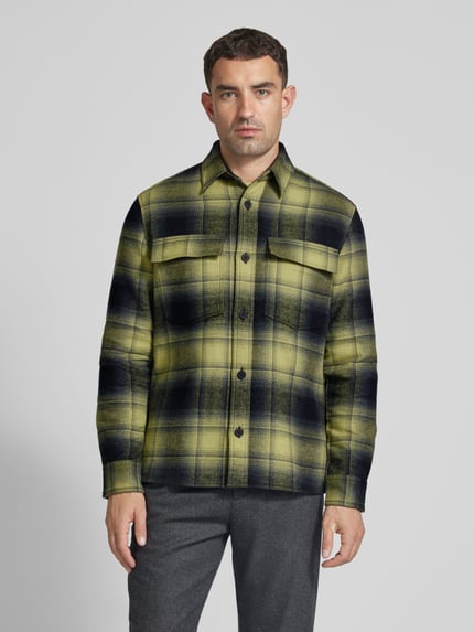 Jake*s Studio Men Hemdjacke mit Umlegekragen Black 4