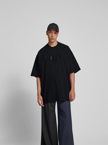 VETEMENTS oversized t-shirt met labeldetail Zwart - 4