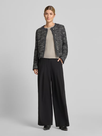 Christian Berg Woman Selection Sweter z mieszanka wiskozy w imitacja dzianiny Beżowy melanż 1