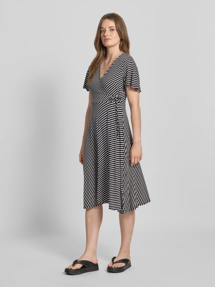 ZABAIONE Wickelkleid mit V-Ausschnitt Modell 'Ce44ce' Weiss 1