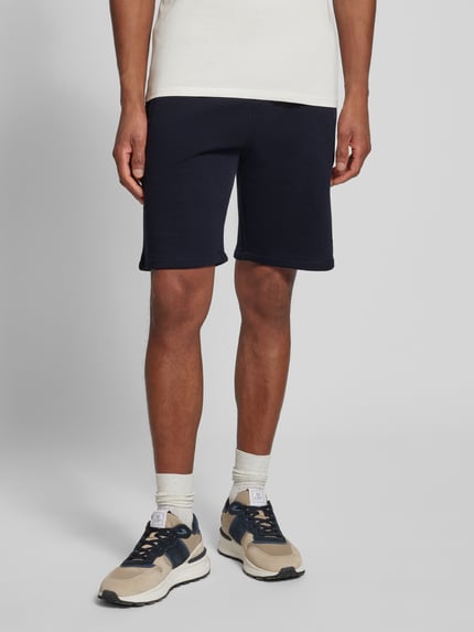 GUESS Activewear Korte broek met elastische band en tunnelkoord, model 'ALDWIN' Marineblauw - 4