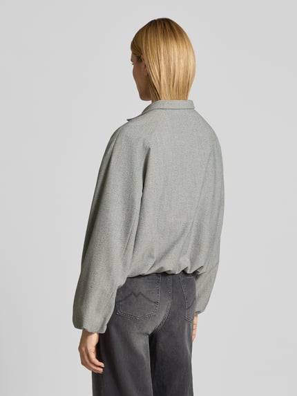 BOSS Boxy fit korte blazer met wol model 'JAVATA' Lichtgrijs gemêleerd - 5