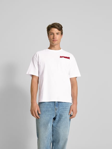 Diesel T-Shirt mit Label-Print Weiss 4