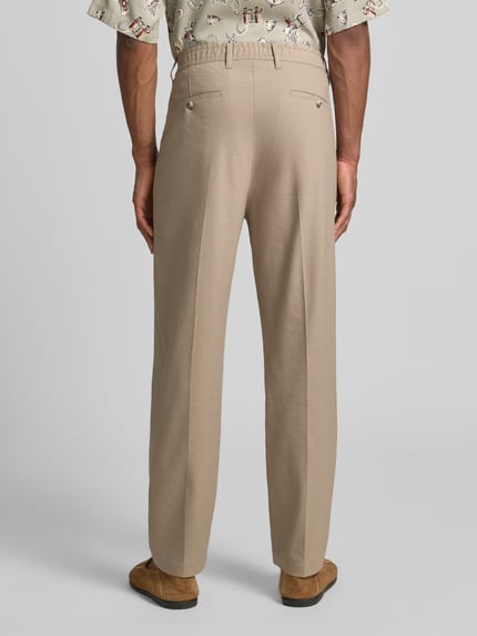 Marc O'Polo Relaxed Fit Stoffhose aus Leinen-Mix Modell 'BELSBO JOGGER' Beige 5