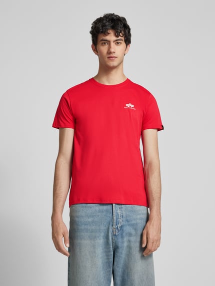 Alpha Industries T-shirt z nadrukiem z logo Czerwony 4