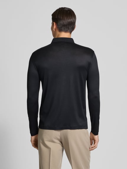 Emporio Armani Slim Fit Poloshirt mit Knopfleiste Marine 5