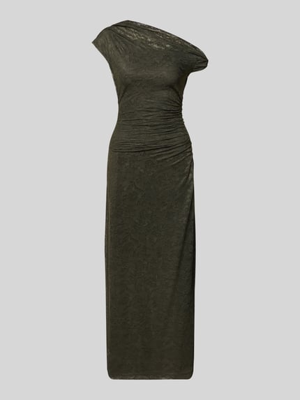 Produktfoto, Midikleid aus Spitze in asymmetrischem Design von Forever New, figurbetont, One-Shoulder, schwarze Spitze, feine Struktur