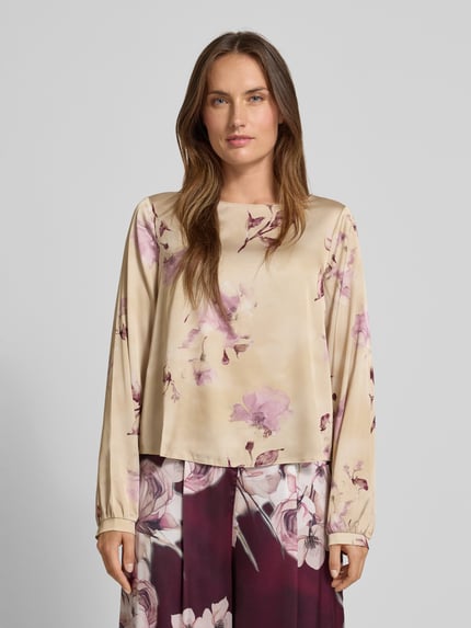 Rinascimento Blouseshirt met ronde hals Zand - 4