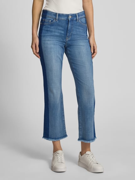 Marc Cain Flared jeans met 5-pocketmodel, model 'FORLI' Bleu gemêleerd - 4