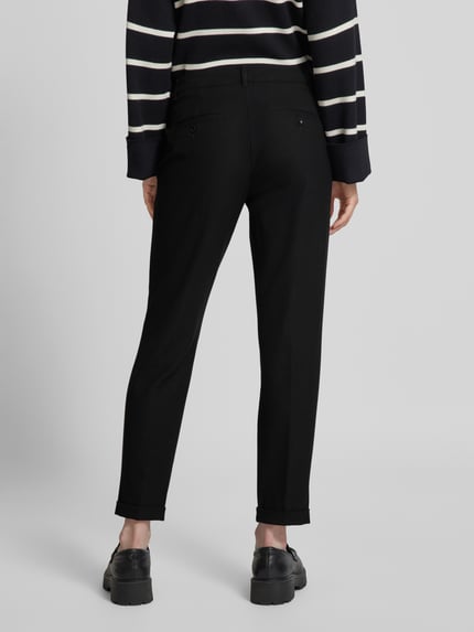 Raffaello Rossi Tapered fit stoffen broek met persplooien, model 'UTE' Zwart - 5