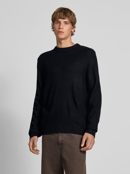 JACK & JONES Strickpullover mit Rundhalsausschnitt Modell 'ROY' Black 4
