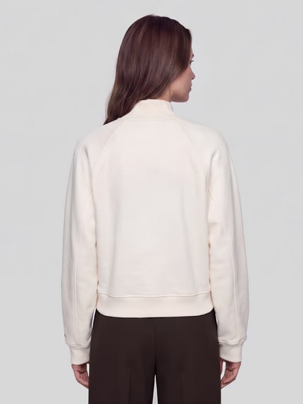 Tommy Hilfiger Sweatshirt mit Half Zip Troyerkragen Hellgelb 5