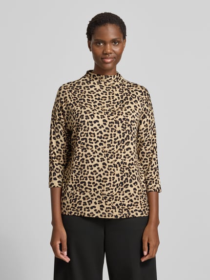 Christian Berg Woman 3/4-shirt met opstaande kraag Zand - 4
