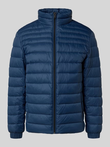 BOSS Orange Slim fit gewatteerd jack met labelpatch, model 'ODEN2' Rookblauw - 2