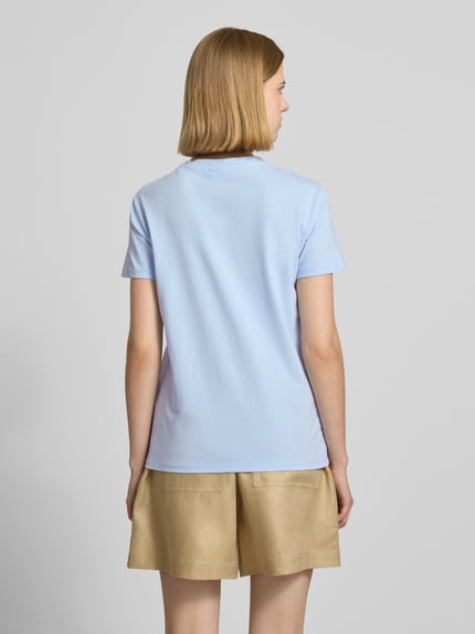 Jake*s Casual T-Shirt mit Motiv-Print und Rundhalsausschnitt Hellblau 5