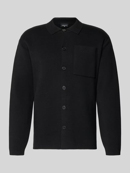 Strellson Regular Fit Poloshirt aus Baumwoll-Woll-Mix Modell 'AIDEN' Black 2